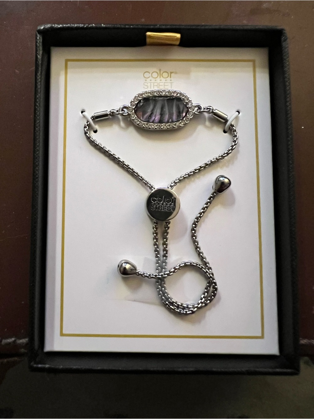 Color Street Silver Abalone-Style Slider Bracelet